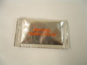 Rubber grease sachet